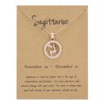 thumbnail image 1 of PVCS Twelve Constellation Pendant Elegant Gold Tone Chain Necklaces Letter Horoscope, 1 of 2