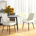 thumbnail image 2 of HOMCOM Dining Chairs Set of 2, PU Leather Kitchen Chairs with Metal Legs, 2 of 10