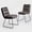 Gris, variante sur Homy Casa Lot de 2 chaises d'appoint capitonnées en similicuir avec base traîneau pour entrée et salon, gris