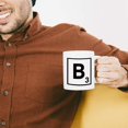 thumbnail image 4 of Custom Funny Coffee Mug Coffee Cup"B" Scrabble Initial Monogram Letter B White Ceramic Tea Cup 11 OZ Design Only,White,11oz, 4 of 6