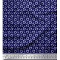 thumbnail image 1 of Soimoi Blue Poly Georgette Fabric Leaves & Floral Decor Fabric Printed Yard 52 Inch Wide, 1 of 3