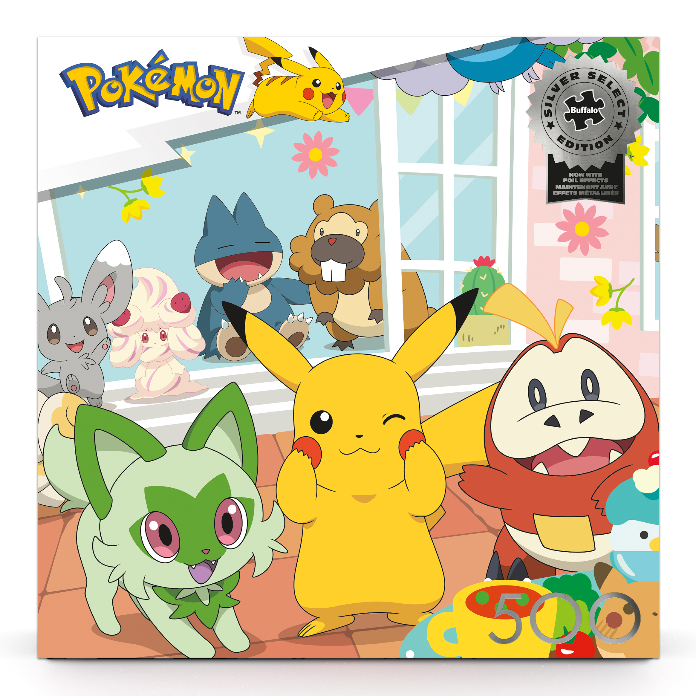 Puzzle à emboîtement de 500 pièces Pokemon Happy Cafe de Buffalo Games pour adulte à partir de 14 ans