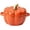 Orange, variant on Jierger Oven Pot with Lid, Pumpkin Pottery Dessert Saucepan, Mini Baking Dish Cute Pumpkins Bowl, Covered Oven Ceramic Stockpot, Pumpkin-Shaped Casserole, 4 Color Available