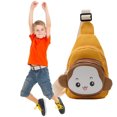 thumbnail image 4 of Cute Monkey Style Kids Messenger Bag, Small Shoulder Bag, Soft Fabric Material, Fun Design, For Children, School Use, Portable Storage, Playful Aesthetic, Lightweight Construction, Travel Hzhnb, 4 of 9