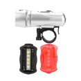 thumbnail image 3 of Waterproof 5 LEDs, Front Headlight Rear  Light Bike Bicycle Set AccessorySilver, 3 of 8
