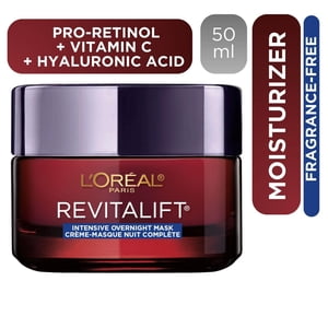 L'Oréal Paris Crème de nuit, Pro-rétinol, Vitamine C, HA
