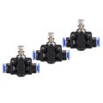 thumbnail image 1 of Unique Bargains Air Flow Control Valve with Push-to-Connect Fitting, 15/64' Tube OD Union Straight Pneumatic Flow In-Line Speed Controll, 1 of 3