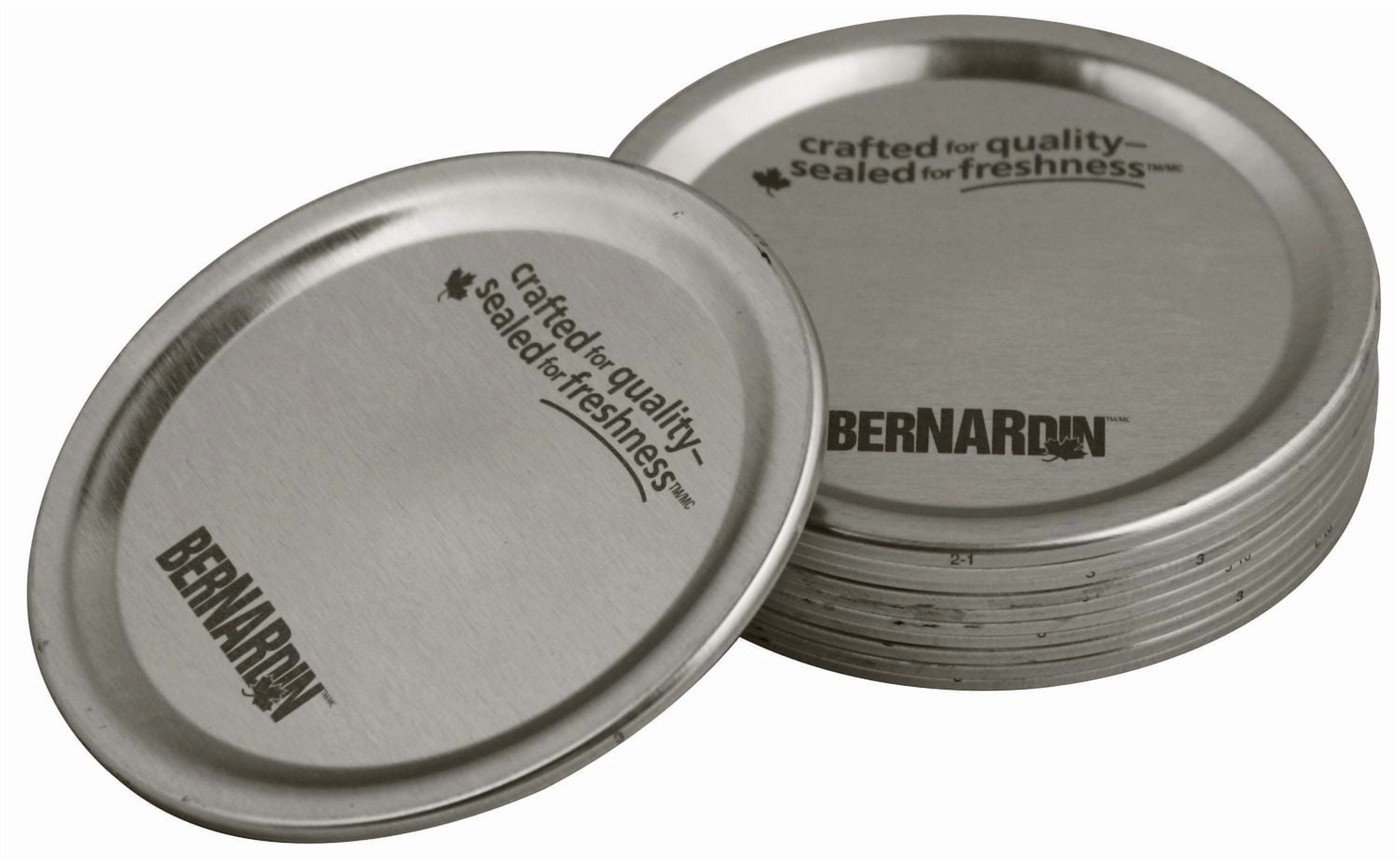 Bernardin Mason Jar Lids, Regular Mouth, 12 Count