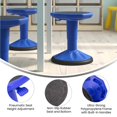 thumbnail image 2 of Flash Furniture Carter Adjustable Height Active Learning Stool for Classrooms Backless Wobble Stool with 360-Degree Swivel 14"" - 18"" H Blue, 2 of 5
