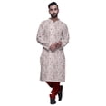 thumbnail image 4 of Atasi Kurta Pyjama de Fête pour Hommes Col Mandarin Manches Longues Kurta Pyjama Ethnique, 4 of 5