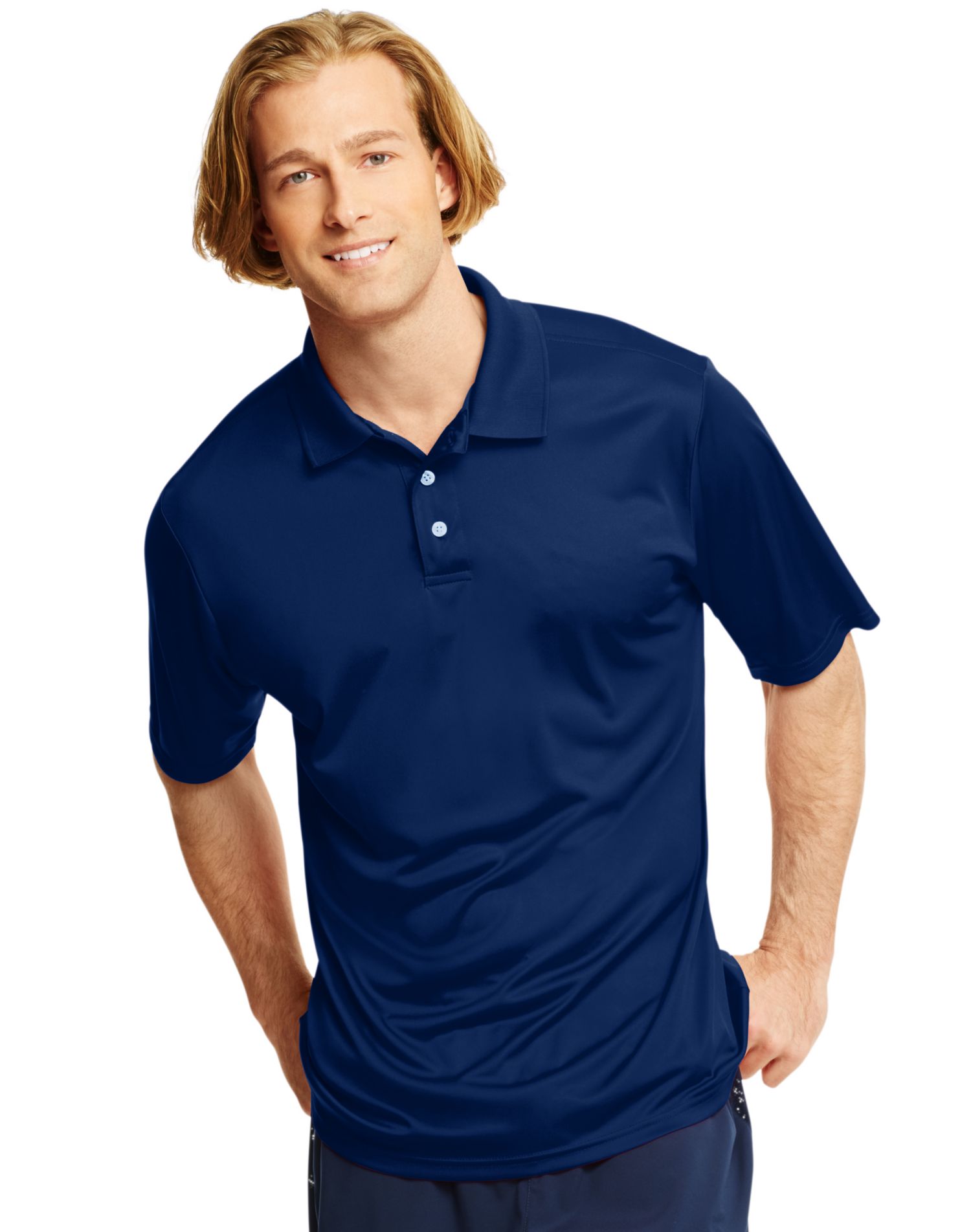 Hanes Cool DRI Men`s Sportshirt, 3XL, Navy