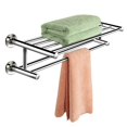 thumbnail image 1 of Costway Porte-Serviettes Mural avec Étagère de Rangement en Acier Inoxydable pour Salle de Bain, 1 of 10