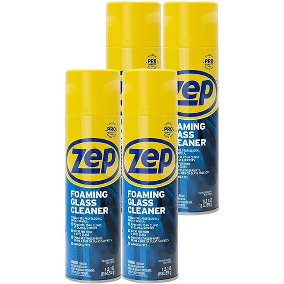 Zep Nettoyant Moussant pour Verre et Plexiglas - 19 oz (Caisse de 4) ZUFGC19