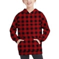 thumbnail image 1 of Chandail en Molleton pour Bébé en Solde, Col Rond, Coupe Ample, Chandail à Capuchon, Mode pour Enfants, Chandail à Manches Longues, Hauts, 4-14 Ans, pour Filles et Garçons, Chemise à Manches Longues pour Garçon, Rouge, 11T, 1 of 6
