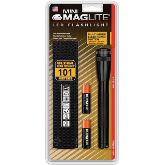 Mini Maglite LED lampe torche à 2 piles AA - Noir