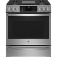 thumbnail image 1 of GE Profile 30" Gas Range with WiFi and No-Preheat Air Fry Stainless Steel - PCGS930YPFS, 1 of 4
