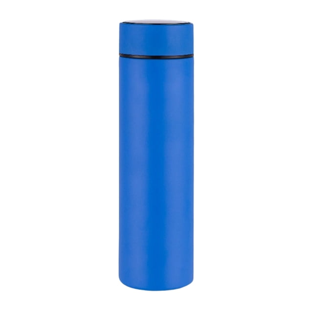 Blue Blue 500Ml Stainless Steel Smart Temperature Measuring Insulated Cup With Included Strainer And Secure Base For Daily Use