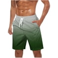 thumbnail image 2 of EOYWHK Mens Gym Shorts Big and Tall Athletic Swimwear Shorts Gradient Color Board Shorts Elastic Waist Beach Shorts Drawstring with Pockets ,Sizes S-5XL, 2 of 5