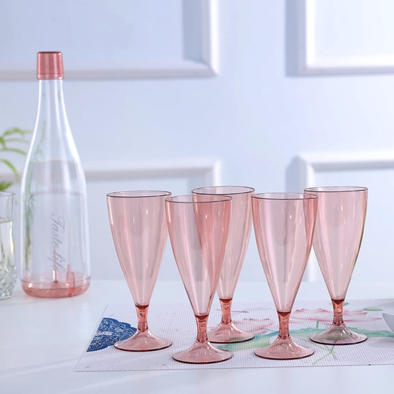 Lubelski 1 Ensemble Ensemble de Verres à Vin en Plastique Facile à Assembler Grande Capacité Transparent Fond Mince Bière Champagne Cocktail Gobelet Kit Accessoires de Bar