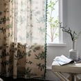 thumbnail image 3 of HLONK Bohemian Green Plant Rod Pocket Light Filtering Curtain  59 x 94 in, 3 of 5