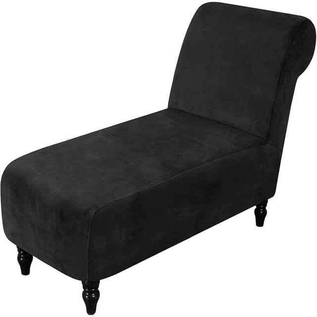 2024 Velvet Armless Chaise Lounge Slipcover Stretch Sofa Slip Cover Furniture Protector
