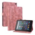 thumbnail image 2 of FJLBDE Étui pour Amazon Kindle Fire 7 (12e Gén., Version 2022), Portefeuille Folio à Rabat en Cuir PU à Motif Floral Embossé avec Support, Rose, 2 of 7