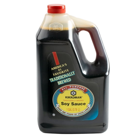 Kikkoman Sauce Soya Traditionnellement Infusée Contenant de 1 Gallon - 4/caisse