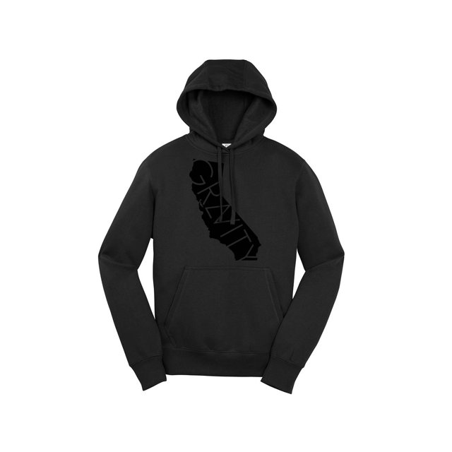 Gravity Trends Cali Hooded Pullover - Black Logo - Black - L