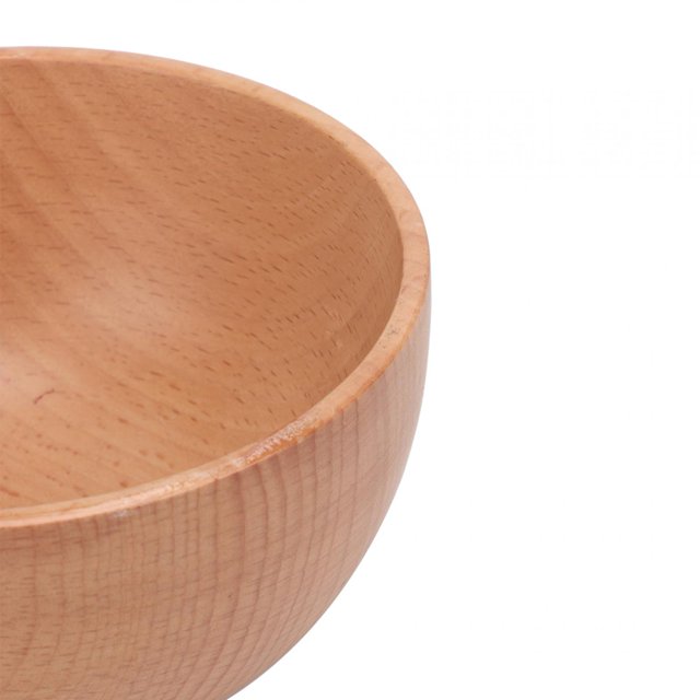 LHCER Bowl,Wooden Bowl,Round Rice Soup Salad Dining Bowl Utensils Food Container Tableware Kitchen Accessory