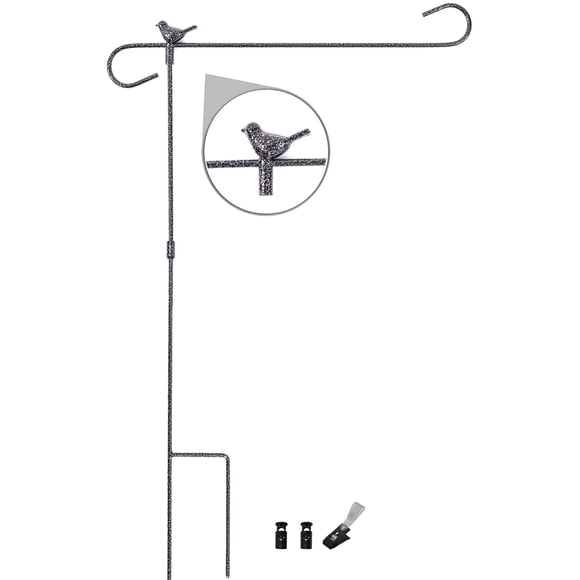 Halinfer Garden Flag Stand with Bird, Small Flag Yard Holder 12.5 x 18