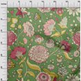 thumbnail image 3 of oneOone Rayon Green Fabric Asian Chinese Flower Craft Projects Decor Fabric Printed By The Yard 56 Inch Wide, 3 of 4
