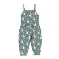 thumbnail image 2 of EGNMCR Rompers for Kids Toddler Baby Girl Jumpsuits Summer Printing Strap Romper Pants With Pockets Kid Rompers, 2 of 4