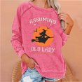 thumbnail image 2 of Rbaofujie Chandails Mignons pour Femmes Femmes Décontracté Manches Longues Col Rond Hauts Blouse Ample Imprimé Graphique Chandail Molletonné Rose Vif Chandails à Capuchon pour Filles, 2 of 4