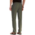 thumbnail image 4 of MAWCLOS Mens Trousers Elastic Waist Pants Drawstring Bottoms Fitted Summer Solid Color Loungewear Army Green XL, 4 of 4
