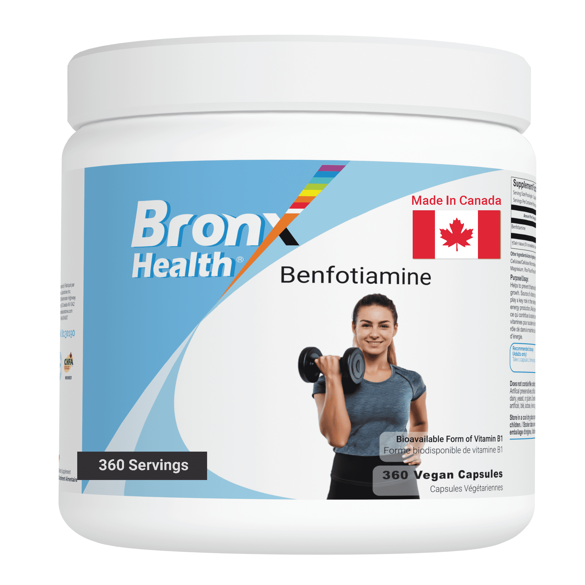 BRONX Benfotiamine 100mg - 360 Vegan Capsules
