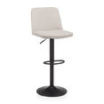 thumbnail image 1 of Bouclair Oatmeal Fabric and Metal Adjustable Bar Stool, 1 of 10