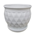 thumbnail image 1 of 6" Diamond Belle Pot-White, 1 of 3
