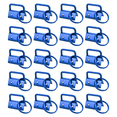 thumbnail image 1 of 20 Pcs Porte-Clés avec Anneaux pour Sac, Bleu, 1 of 5