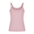 thumbnail image 1 of Yuyuzo Camisoles Grande Taille pour Femmes en Tricot Côtelé Sans Manches Courts Col Rond Coupe Ajustée Doux Couche de Base Camis T-Shirts, 1 of 5
