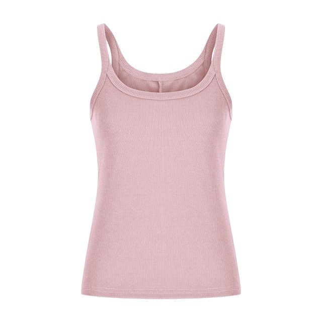 Yuyuzo Camisoles Grande Taille pour Femmes en Tricot Côtelé Sans Manches Courts Col Rond Coupe Ajustée Doux Couche de Base Camis T-Shirts