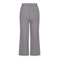 thumbnail image 4 of Dealovy Pantalon Capri pour Femmes Coton Lin Grande Taille Taille à Cordon Léger Court, 4 of 6