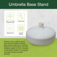 thumbnail image 2 of Good Ideas Outdoor Umbrella Stand Patio Base for 1 & 1.5 Inch Poles, White, 2 of 12