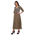 thumbnail image 2 of Moomaya Haut Indien Imprimé Robe Kurti Longue Tunique à Manches 3/4 Robes pour Femmes, 2 of 5