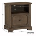 thumbnail image 2 of Homelegance Lateral File Cabinet with Casters, Antique Gray, 2 of 2