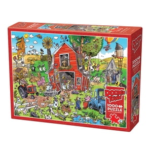 Cobble Hill Puzzle de puzzle - DoodleTown: Folly de la ferme, 1000 Puzzle de pièce