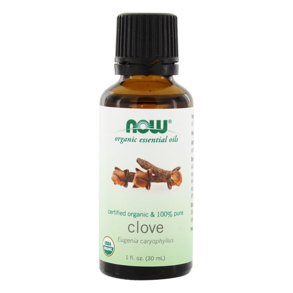 NOW Foods - 100% Pure & Organic Essential Oil Clove - 1 fl. oz.