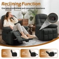 thumbnail image 3 of Korser Manual Swivel Rocker Recliner Chair for Living Room,Small Recliner Sofa for Small Spaces,Linen Fabric,Dark Grey, 3 of 7