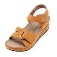 thumbnail image 2 of Hook and Loop Fastener Designer Sandals for Women Strap Wedge Sandals for Rope Sandals for Women Ladies Girls Comfortable Flat Sandals for Women Wedges Sandals Causal Shoes, 2 of 9