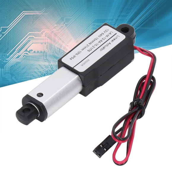 12V Electric Micro Linear Actuator, Aluminum ABS Mini Motion Actuator for Agricultural Machinery, 64N Force