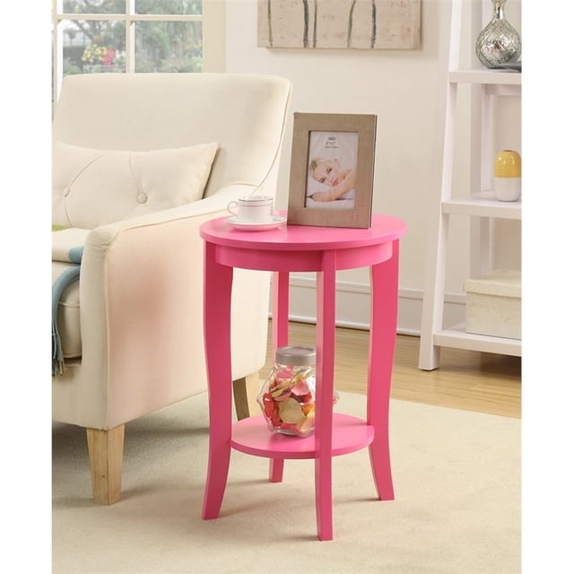 Convenience Concepts American Heritage Table d'Appoint Ronde, Fini Bois Rose